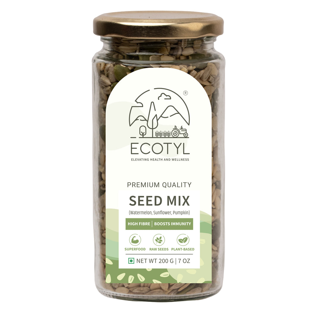 Ecotyl Organic Seed Mix 200g jar front label