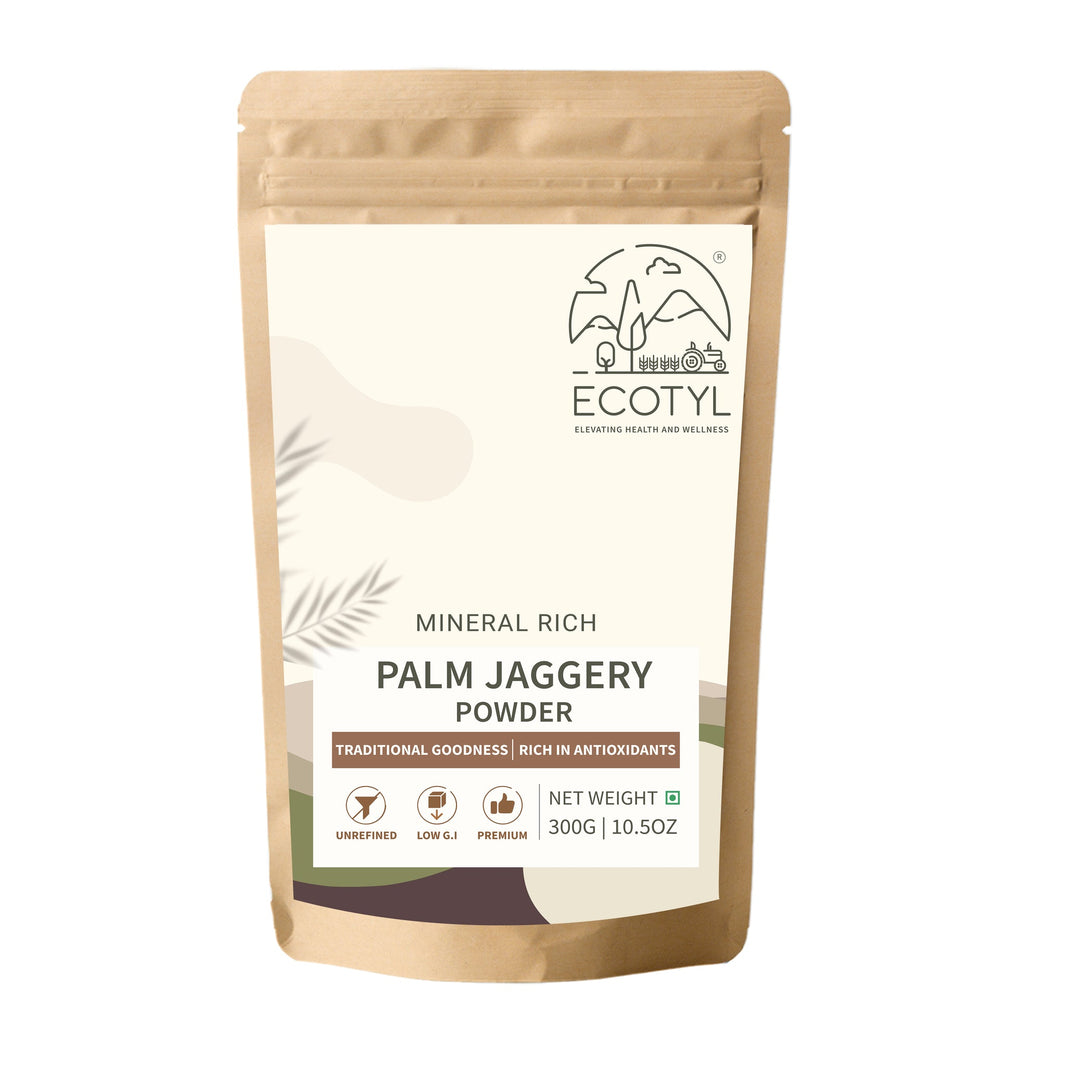 Ecotyl Palm Jaggery Powder 300g pouch front label