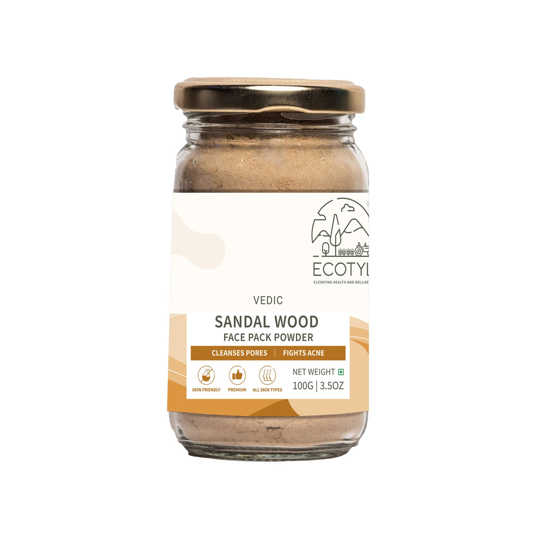 Ecotyl Natural Sandalwood Powder jar front label