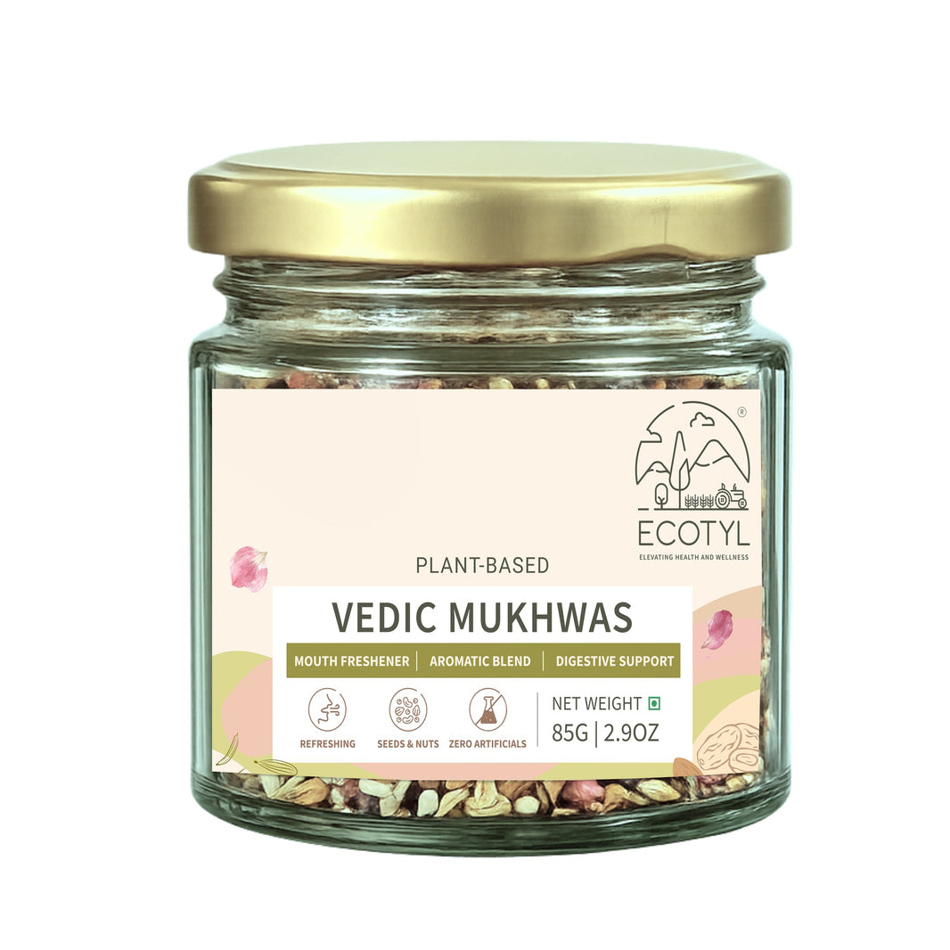 Ecotyl Vedic Mukhwas 85g jar front label