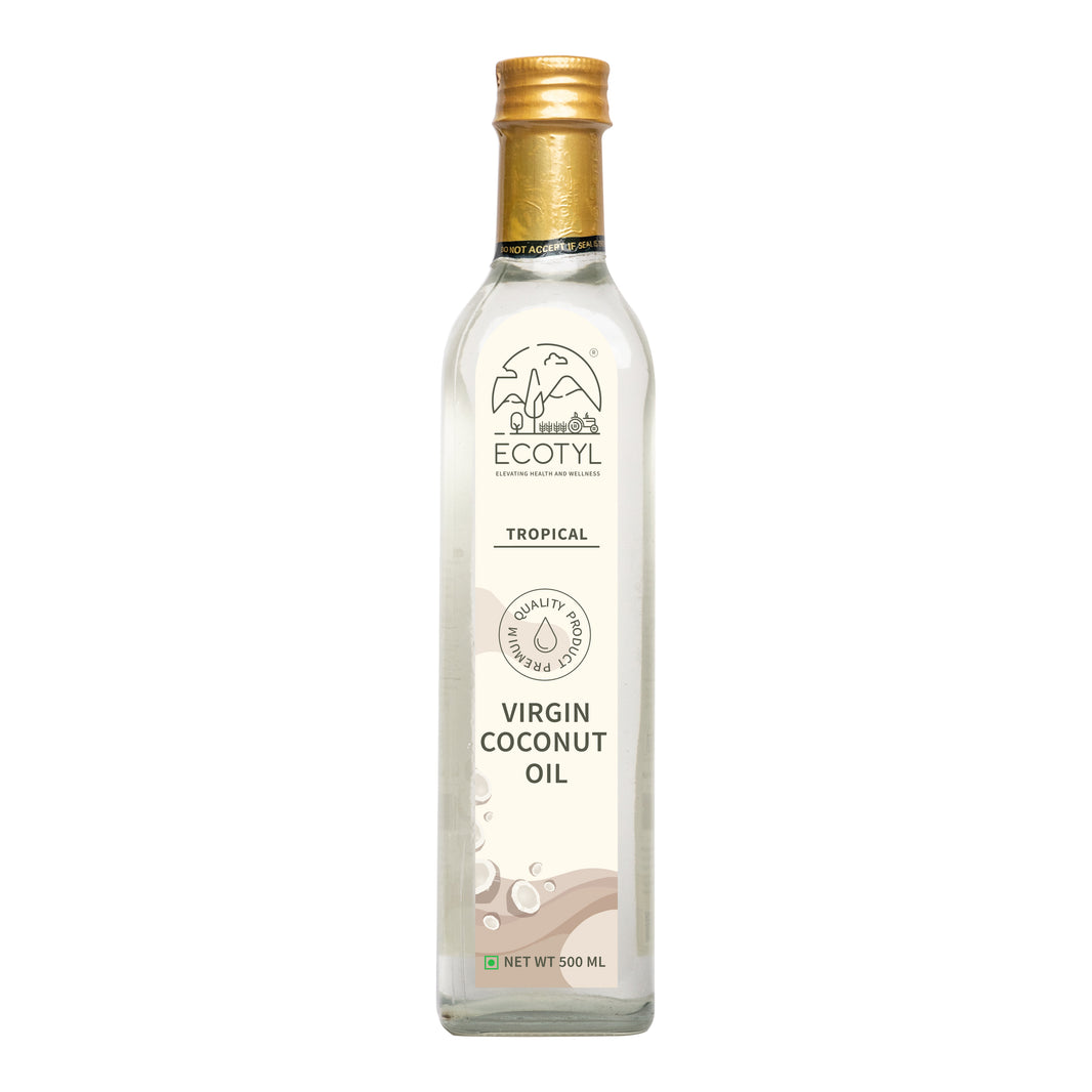 Ecotyl Virgin Coconut Oil 500ml bottle front label