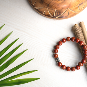 Original Red Jasper Bracelet For Balance, Endurance and Emotional Wellbeing - EarthBased 