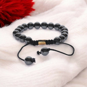 Real Hematite Healing Bracelet For Strong Mind, Grounded personality And Improved Health - EarthBased 