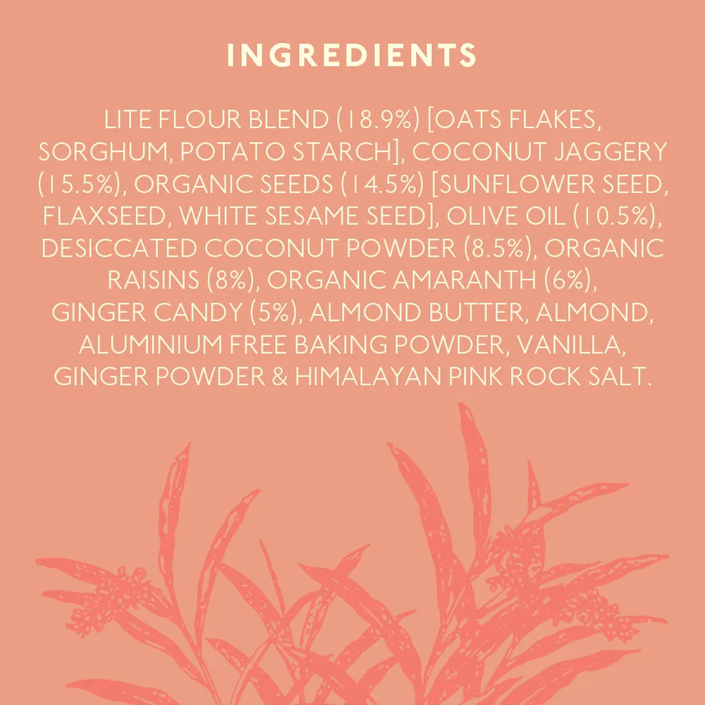 Nourish Organics Ginger Oats Cookies (Pack of 5x2) - Wheat-Free - EarthBased 