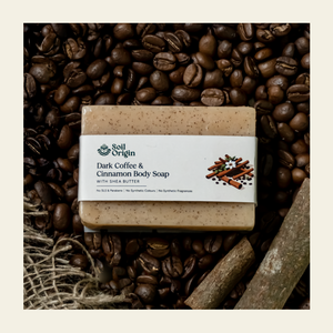 ⁠Dark Coffee and Cinnamon Body Soap With Shea Butter - 100 Gm | Pack of 2 - EarthBased 