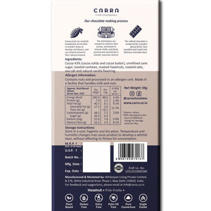 CARRA Hazelnut in Plant Based Milk Chocolate 50G - EarthBased 