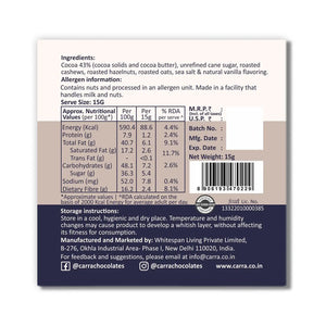 CARRA Hazelnut in Plant Based Milk Chocolate 15G - EarthBased 