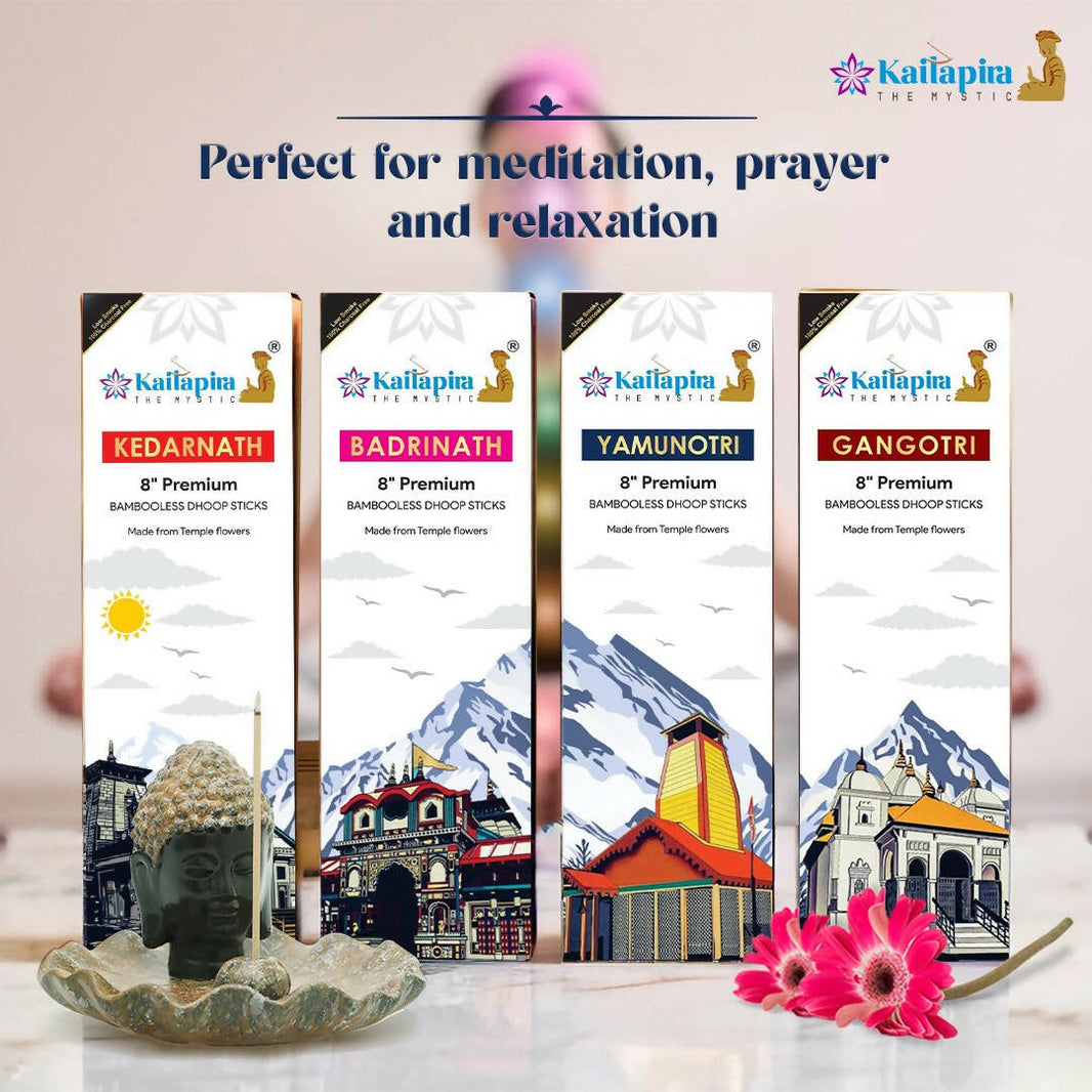 Chardham Series 8” Premium Dhoop Batti, incense sticks (Pack of 4*40 sticks)