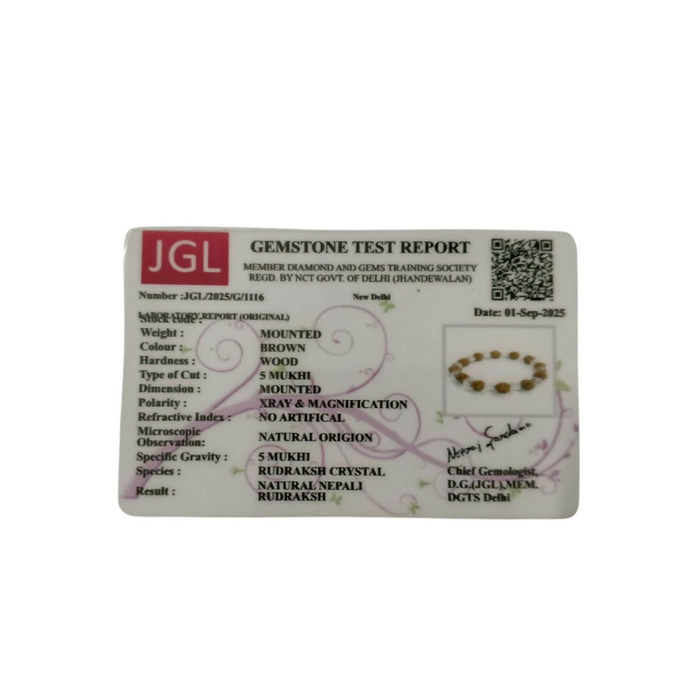 Onearth crystal rudraksha bracelet (certified) - EarthBased 