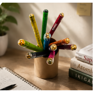 Recycled paper colouring pencils with seeds by ONEarth