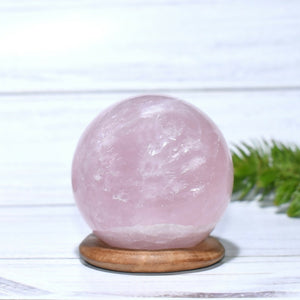 Original Rose Quartz Healing Ball For Love, Compassion, Emotions & Relationships - EarthBased 