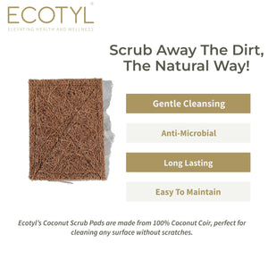Ecotyl | Coconut Scrub Pad - Set of 5 - EarthBased 