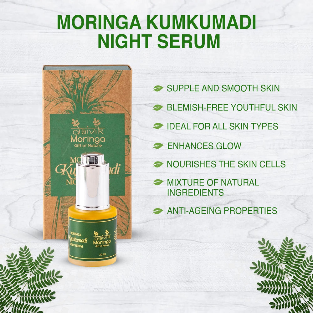 Moringa Kumkumadi Night Serum | Daivik Moringa - EarthBased 
