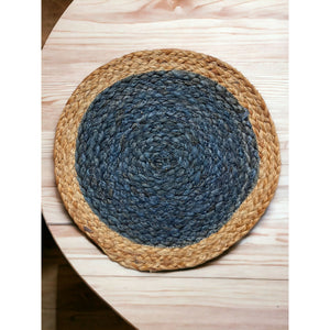 Jute Placemats set of 2 (blue) - EarthBased 