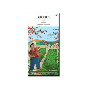 CARRA Mint in 70% Dark Chocolate 50G - EarthBased 