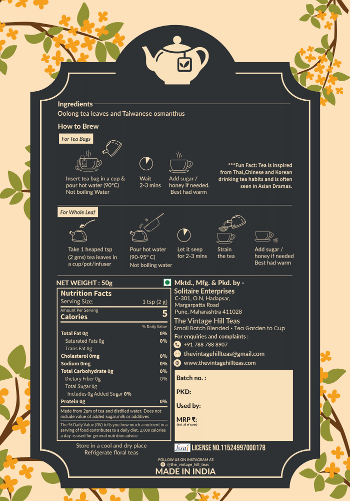 Sweet Taiwan Osmanthus - EarthBased 