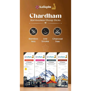 Chardham Series 8” Premium Dhoop Batti, incense sticks (Pack-of-4*40-sticks) - EarthBased 