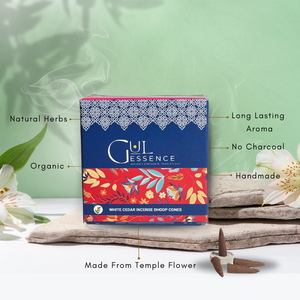 White Cedar Dhoop Cones | Made from Temple Flower | Gulessence - EarthBased 