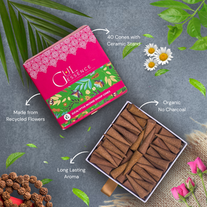 Eucalyptus Dhoop Cones | Made from Temple Flower | Gulessence - EarthBased 