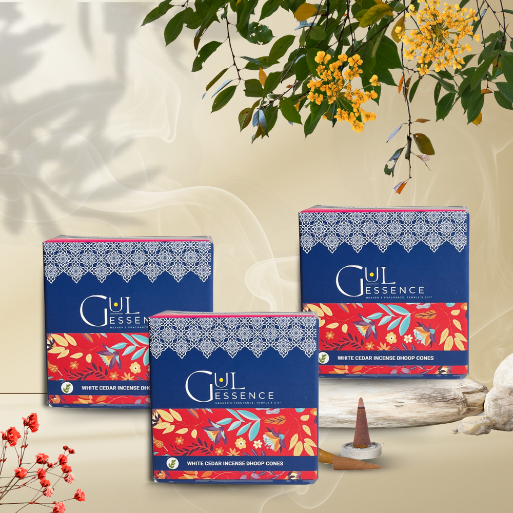 White Cedar Dhoop Cones | Made from Temple Flower | Gulessence - EarthBased 