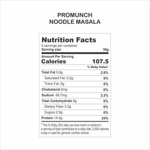 PROMUNCH Roasted SOYA Snack | Vegan |Gluten-Free | Pack of 2 Flavour: Noodle Masala 150 g Each - EarthBased 