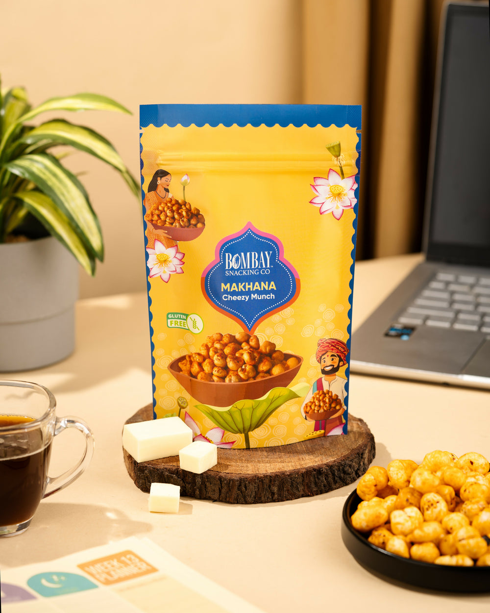 Bombay Snacking Co. 4 flavor Foxnuts ( Packs of 4) – Roasted Healthy Snack | Gluten-Free & Low Calorie - EarthBased 