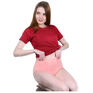 Bamboo Fabric Women's Hipster Panty | Peach and Black | Set of 2 - EarthBased 