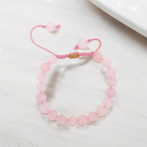 Real Rose Quartz Healing Bracelet For Love, Compassion, Emotions & Relationships - EarthBased 