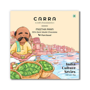 CARRA Meetha Paan in 55% Dark Chocolate 15G - EarthBased 