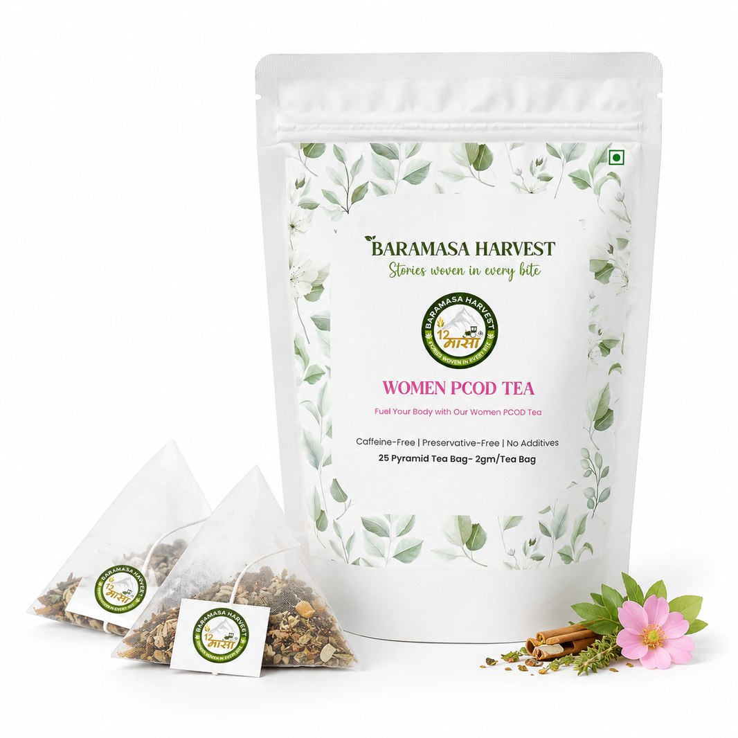 Baramasa Harvest Women PCOD Tea pouch with 25 pyramid tea bags
