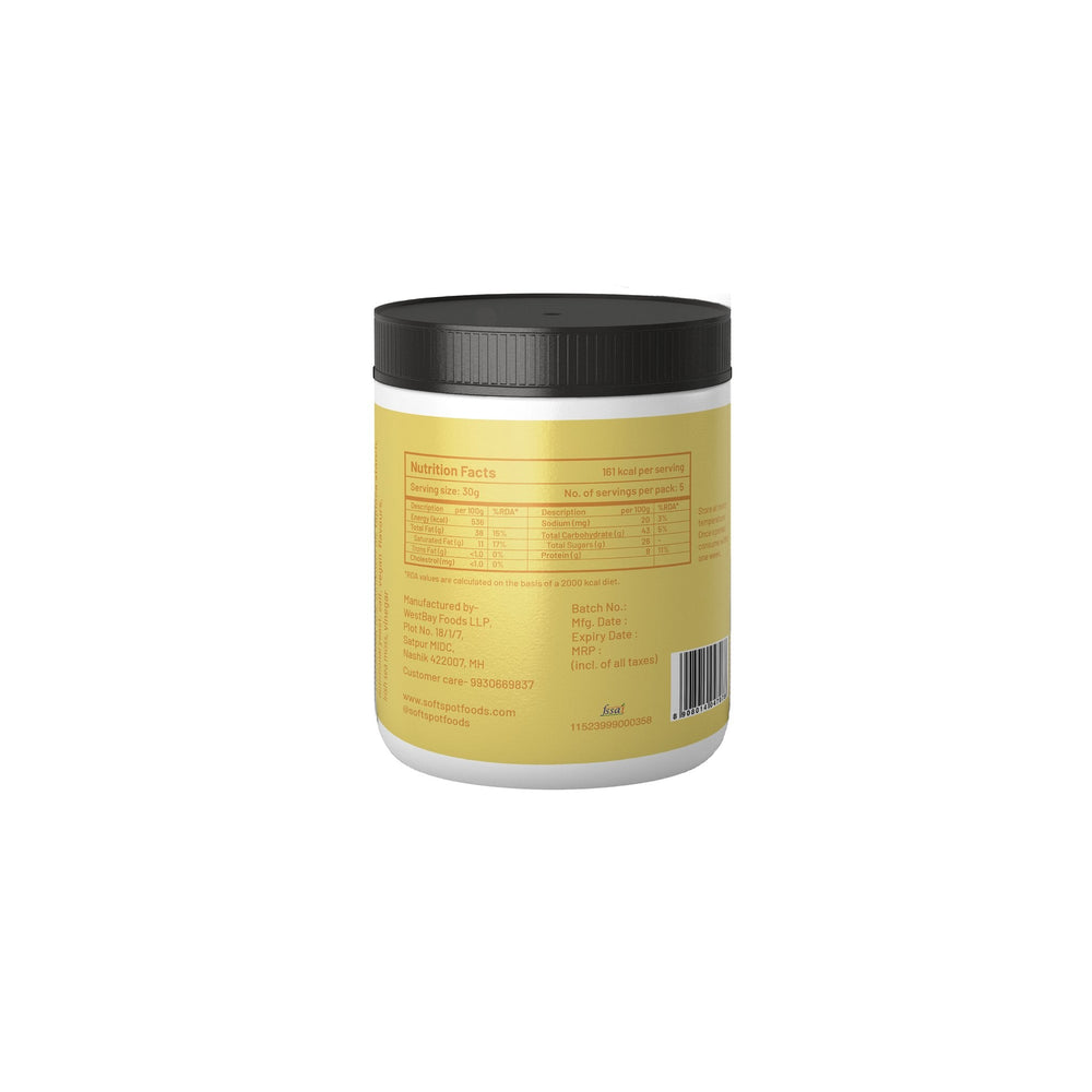 Soft Spot plain cheese spread jar back label