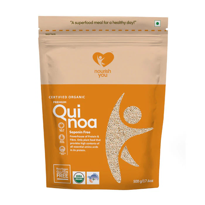 Nourish You ORGANIC PREMIUM WHITE QUINOA 500G - EarthBased 