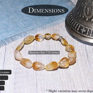 Natural Certified Citrine Bracelet For Success And Prosperity - EarthBased 