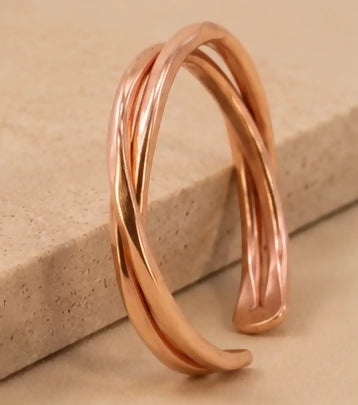 Twisted Copper Kada for Men & Women – Ayurvedic Copper Bracelet