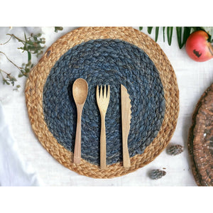 Jute Placemats set of 2 (blue) - EarthBased 