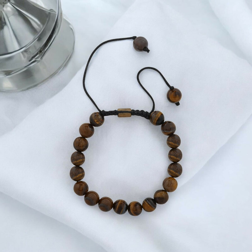 Real Tiger Eye Healing Bracelet For Courage, Creativity & Chakra Healing - EarthBased 