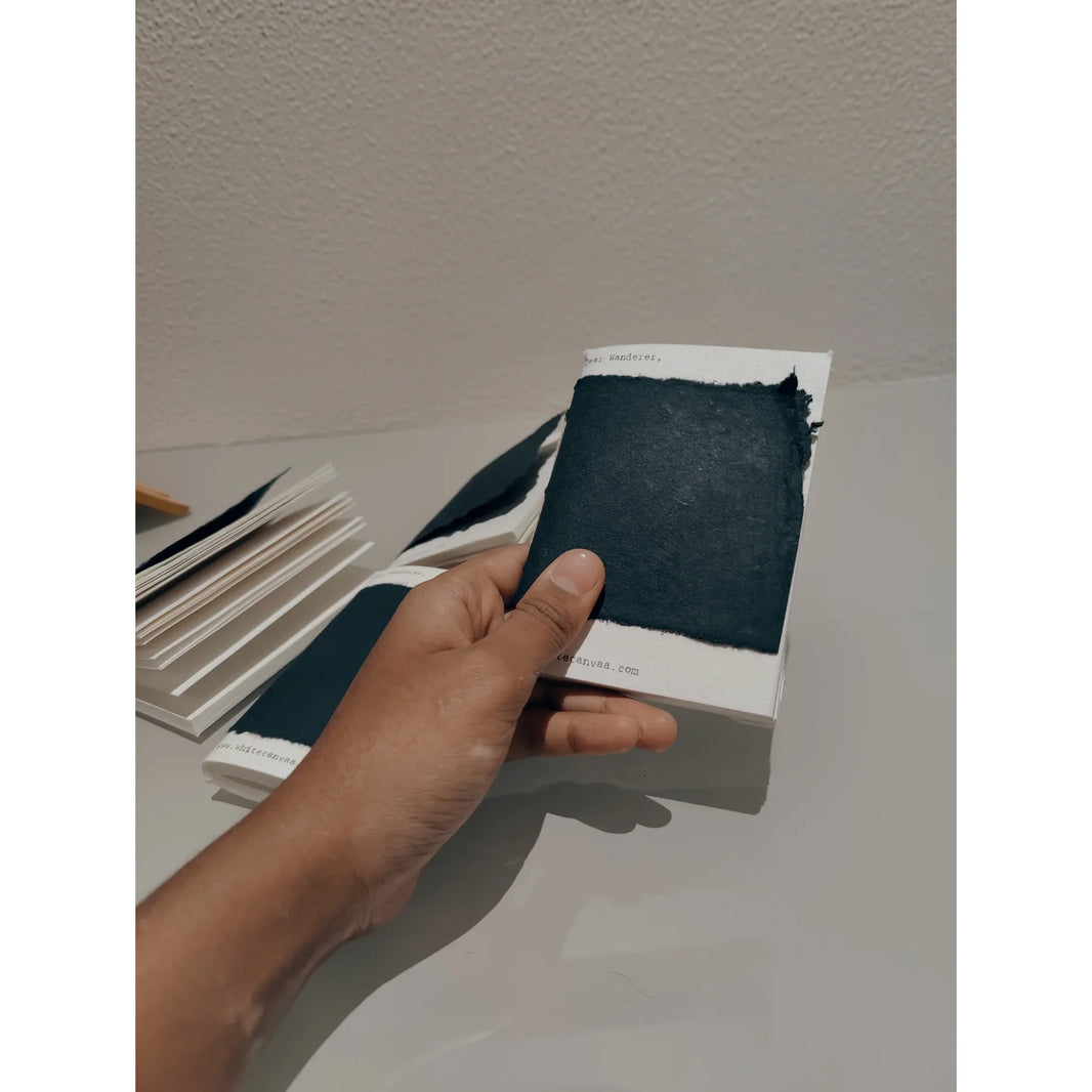 White Canvaa 11:11 Still Journal – recycled paper notebook, front cover detail