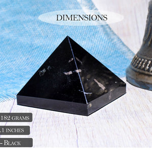 Real Black Tourmaline Prism For Protection From Negative Energies - EarthBased 