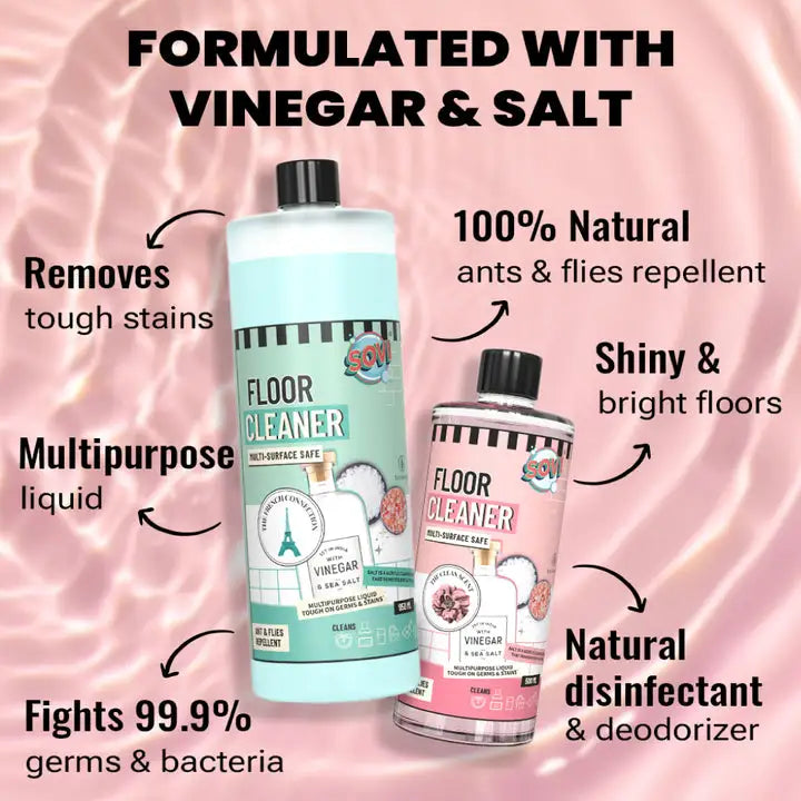 SOVI® VINEGAR POWERED DISINFECTANT FLOOR CLEANER, FRENCH CONNECTION - EarthBased 