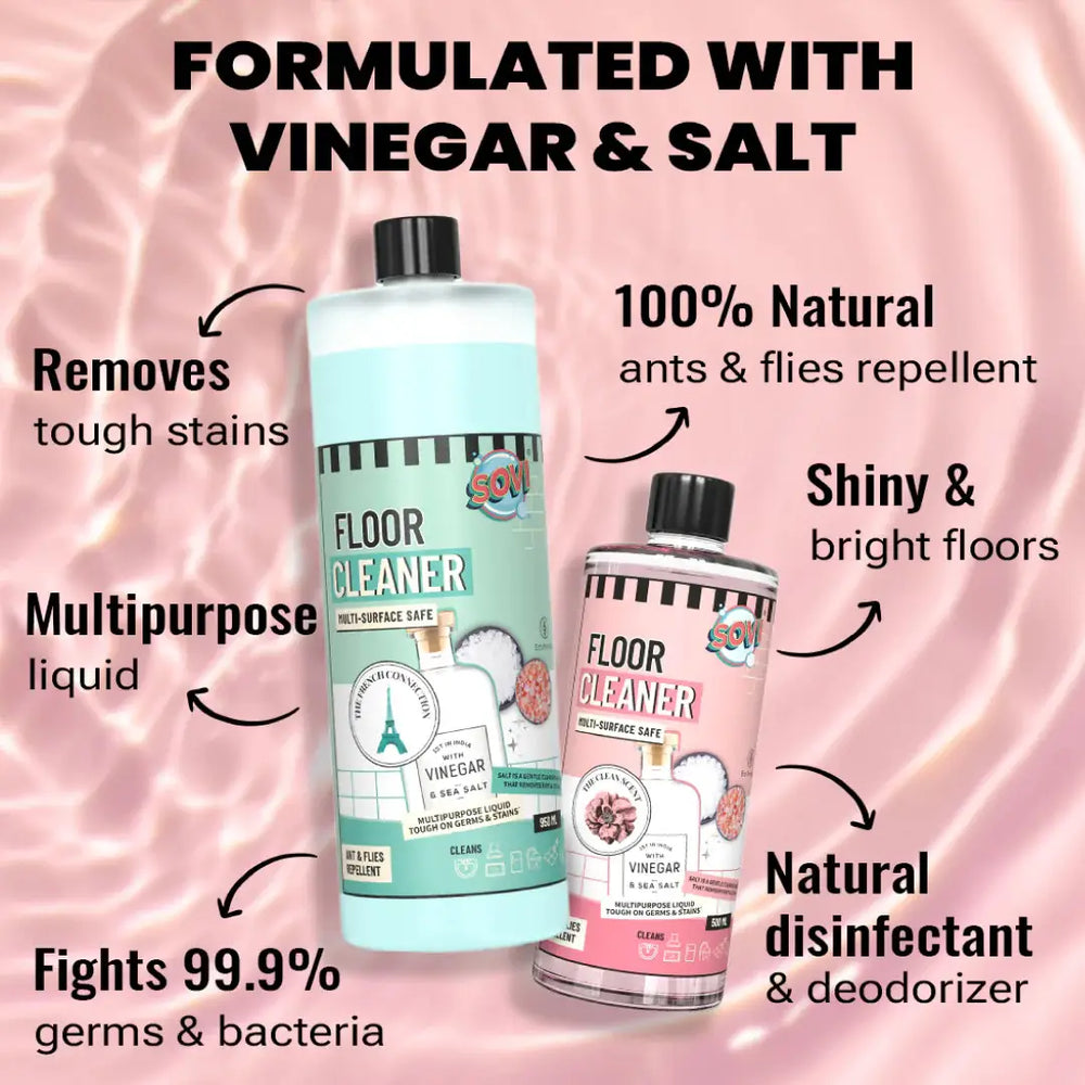 SOVI® VINEGAR POWERED DISINFECTANT FLOOR CLEANER, FRENCH CONNECTION ( 5L ) - EarthBased 