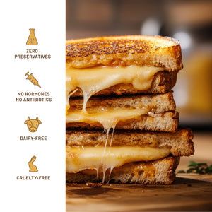 Toasted sandwich made with Soft Spot smoked cheddar