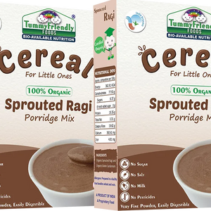 TummyFriendly Foods Certified Organic Sprouted Ragi Porridge Mix  (400 g, Pack of 2) - EarthBased 
