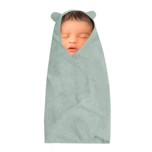 Pure Bamboo Swaddle For Infants | Powder Green - EarthBased 