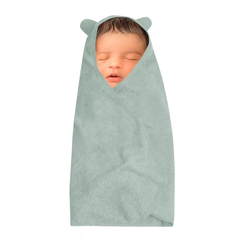 Pure Bamboo Swaddle For Infants | Powder Green - EarthBased 