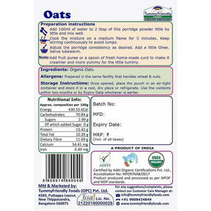 TummyFriendly Foods Certified Oats Porridge Mixes - Stage1, Stage2, Stage3 | Rich in Beta-Glucan, Protein & Fibre|3 Packs, 50g Each Cereal (150 g, 2 x Pack of 3) - EarthBased 