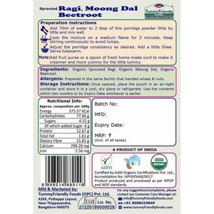 TummyFriendly Foods Certified Ragi Porridge Mixes - Stage1, Stage2, Stage3 | Rich in Calcium, Iron, Fibre & Micro-Nutrients |3 Packs, 50g Each Cereal (150 g, 2 x Pack of 3) - EarthBased 