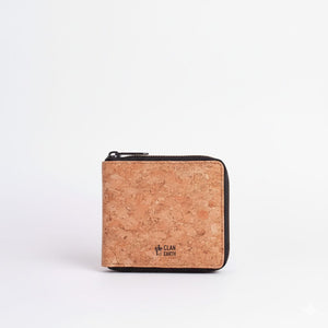Kiwi Cork Zip Wallet - Tan | Clan Earth - EarthBased 