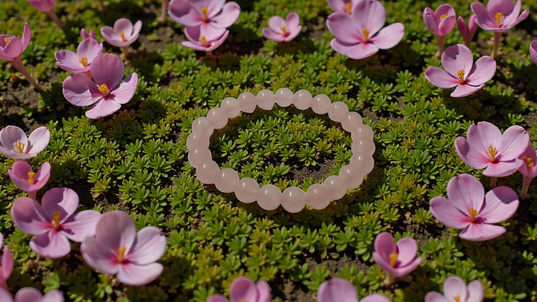Onearth Rose Quartz Healing Bracelet (certified)