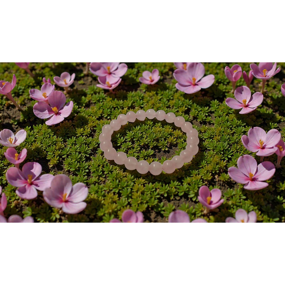 Onearth Rose Quartz Healing Bracelet (certified) - EarthBased 