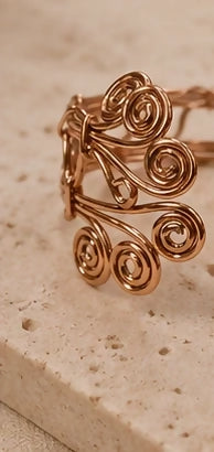 Premium Copper Kada for Women – Beautifully Carved Ayurvedic Copper Bracelet